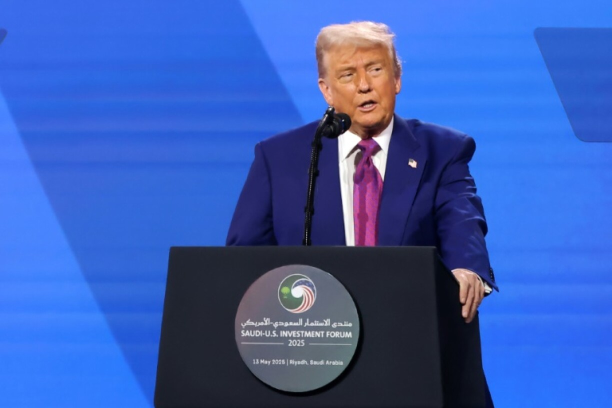 US President Donald Trump in Riyadh on May 13, 2025