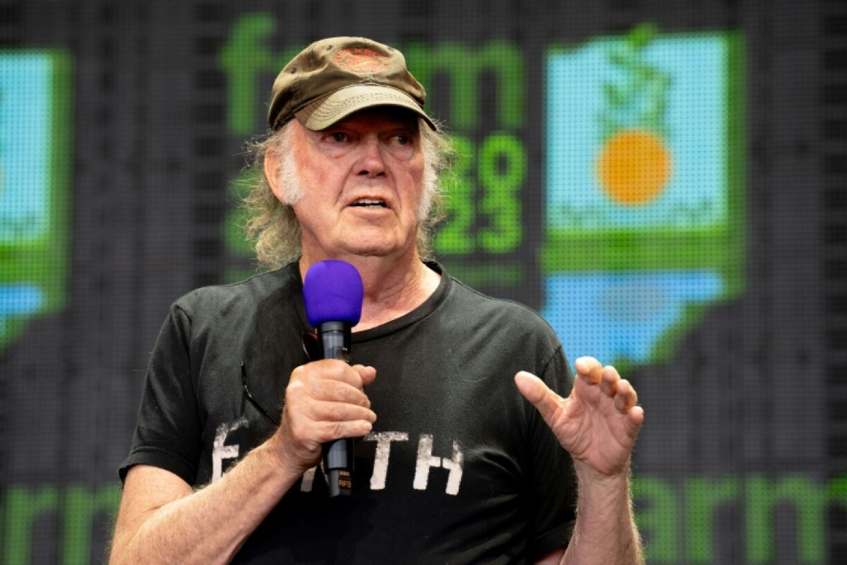 Le chanteur Neil Young, à Noblesville (Indiana), aux Etats-Unis, le 23 septembre 2023
