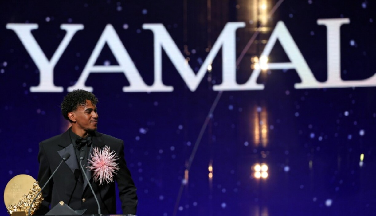Lamine Yamal scooped the men's young talent of the year award for a third time