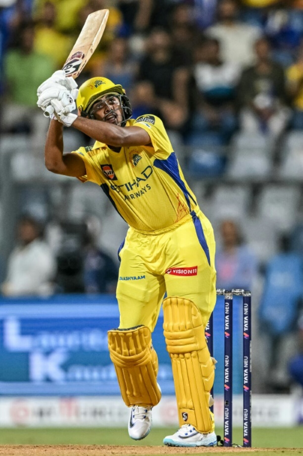 Seventeen-year-old Ayush Mhatre celebrated becoming the youngest player to represent Chennia by smashed 32 off 15 balls