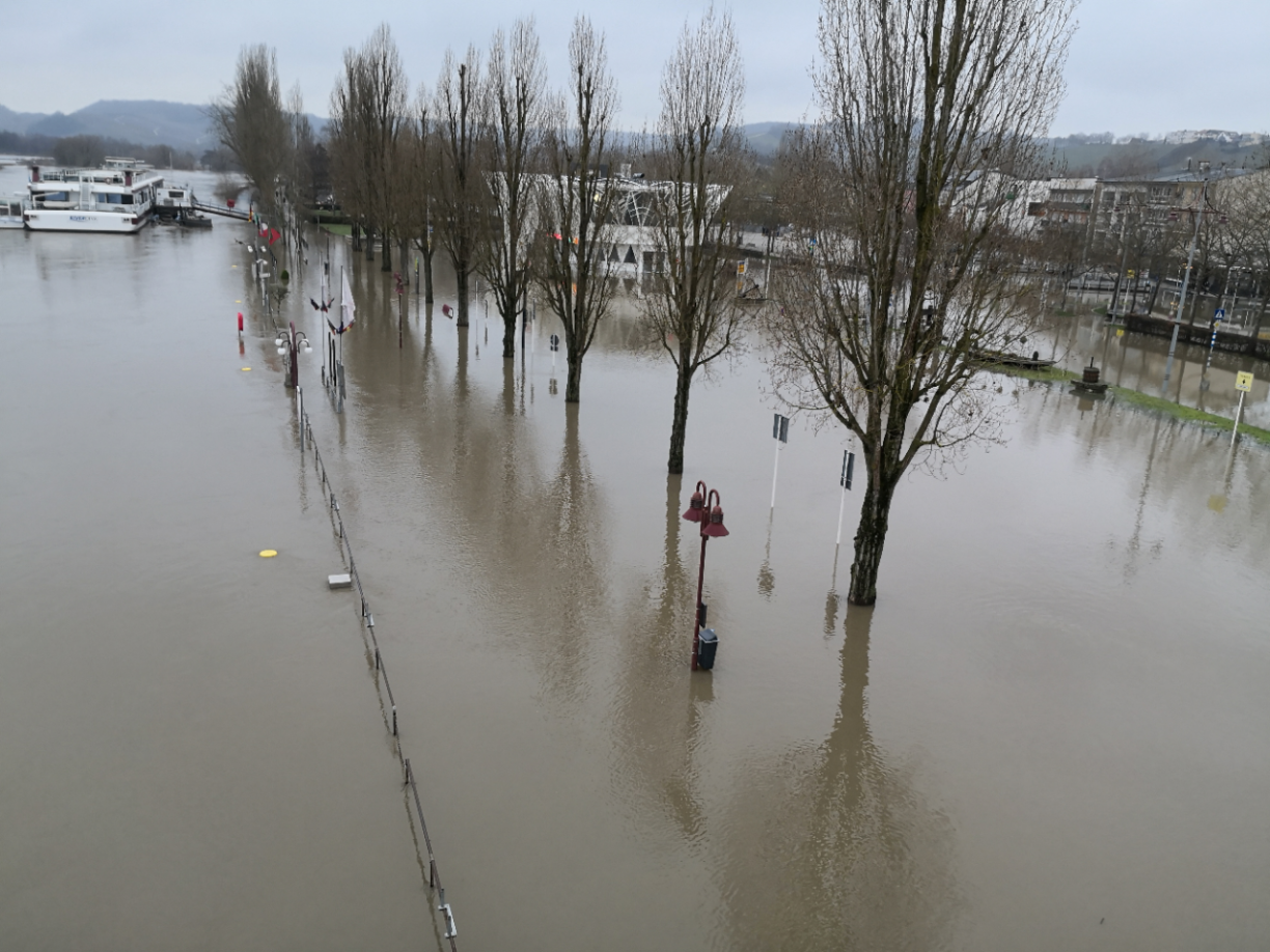 Remich inondée le 31 janvier.