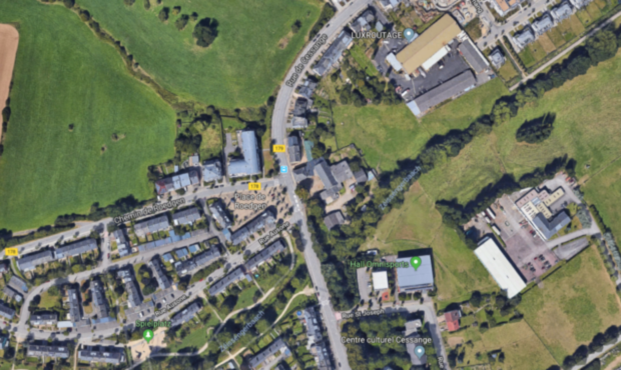 An aerial view of the area in question.