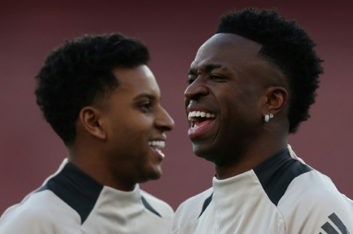 Real Madrid's Vinicius Junior (R) and Rodrygo (L) have been recalled by Brazil coach Carlo Ancelotti