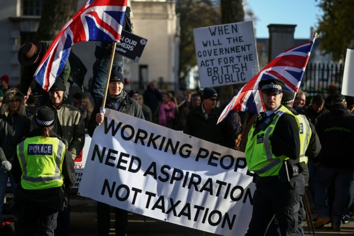Farmers took to the streets in central London on Wednesday, protesting changes to inheritance tax rules announced in last year's budget