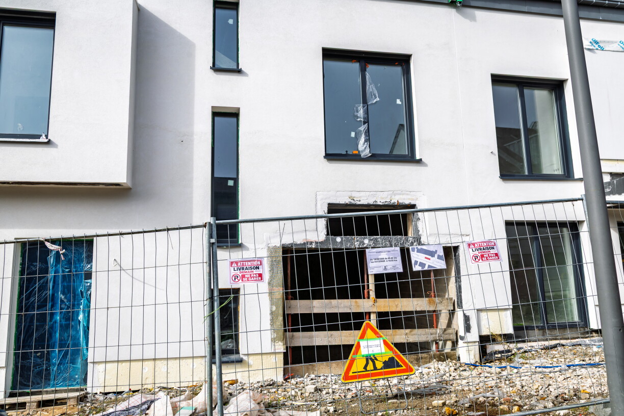 Le chantier rue de Belair photographié de face le 15 octobre 2026