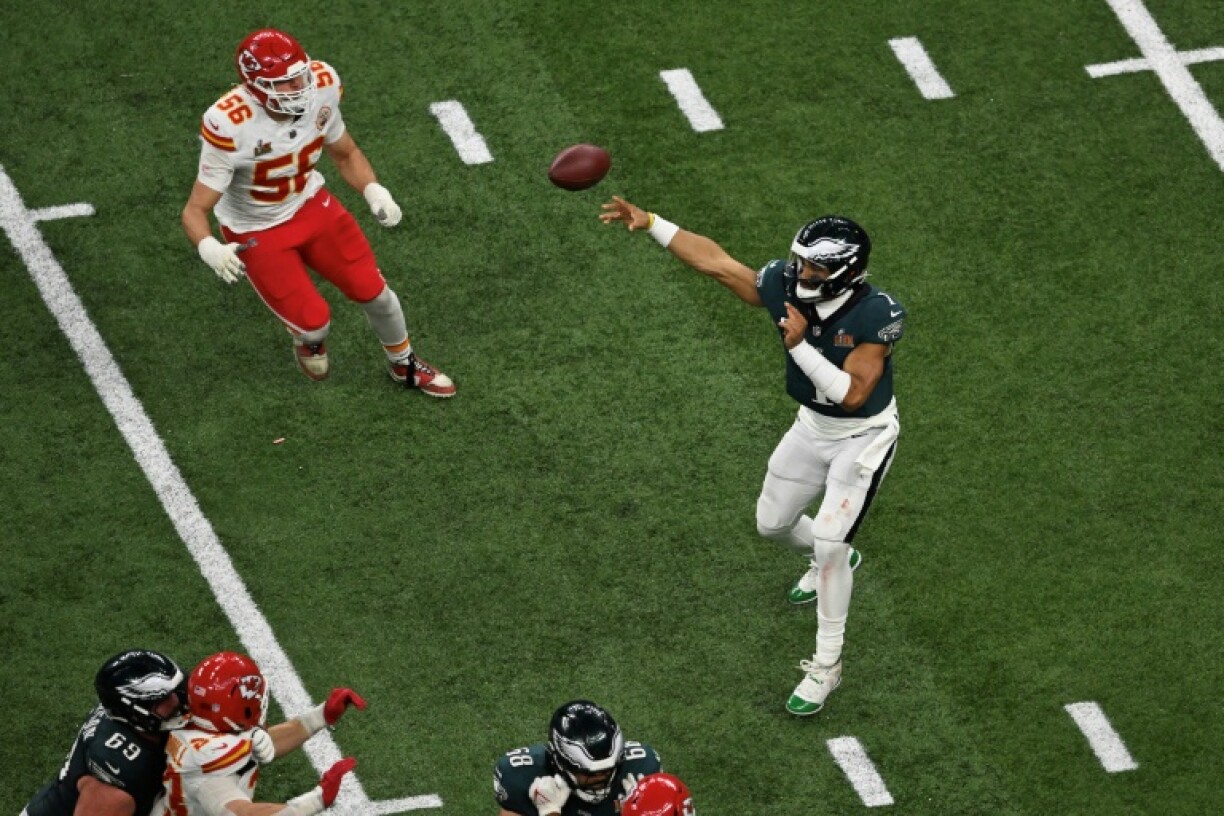 Jalen Hurts led the Philadelphia Eagles to a one-sided victory over the Kansas City Chiefs in Sunday's Super Bowl.