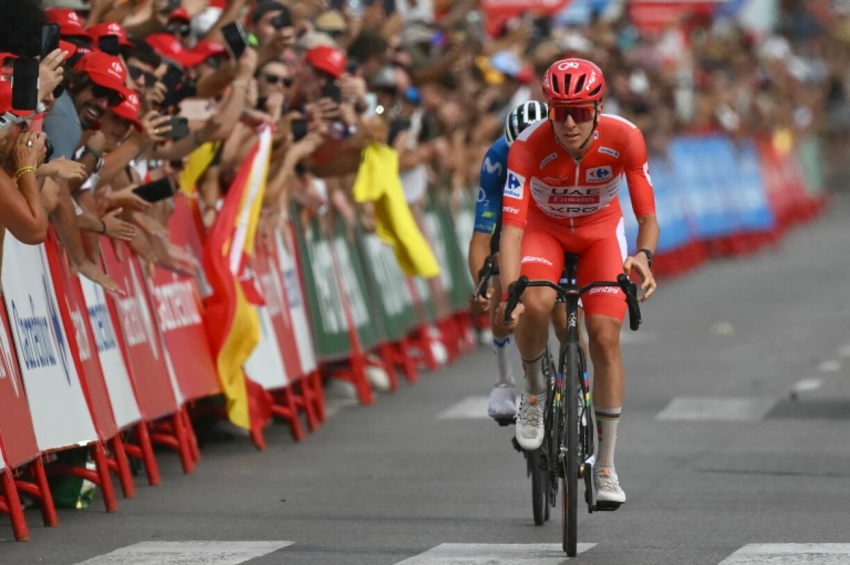 Tadej Pogacar was in the leader's red jersey at the time of his crash on the eighth stage of the Vuelta in late August