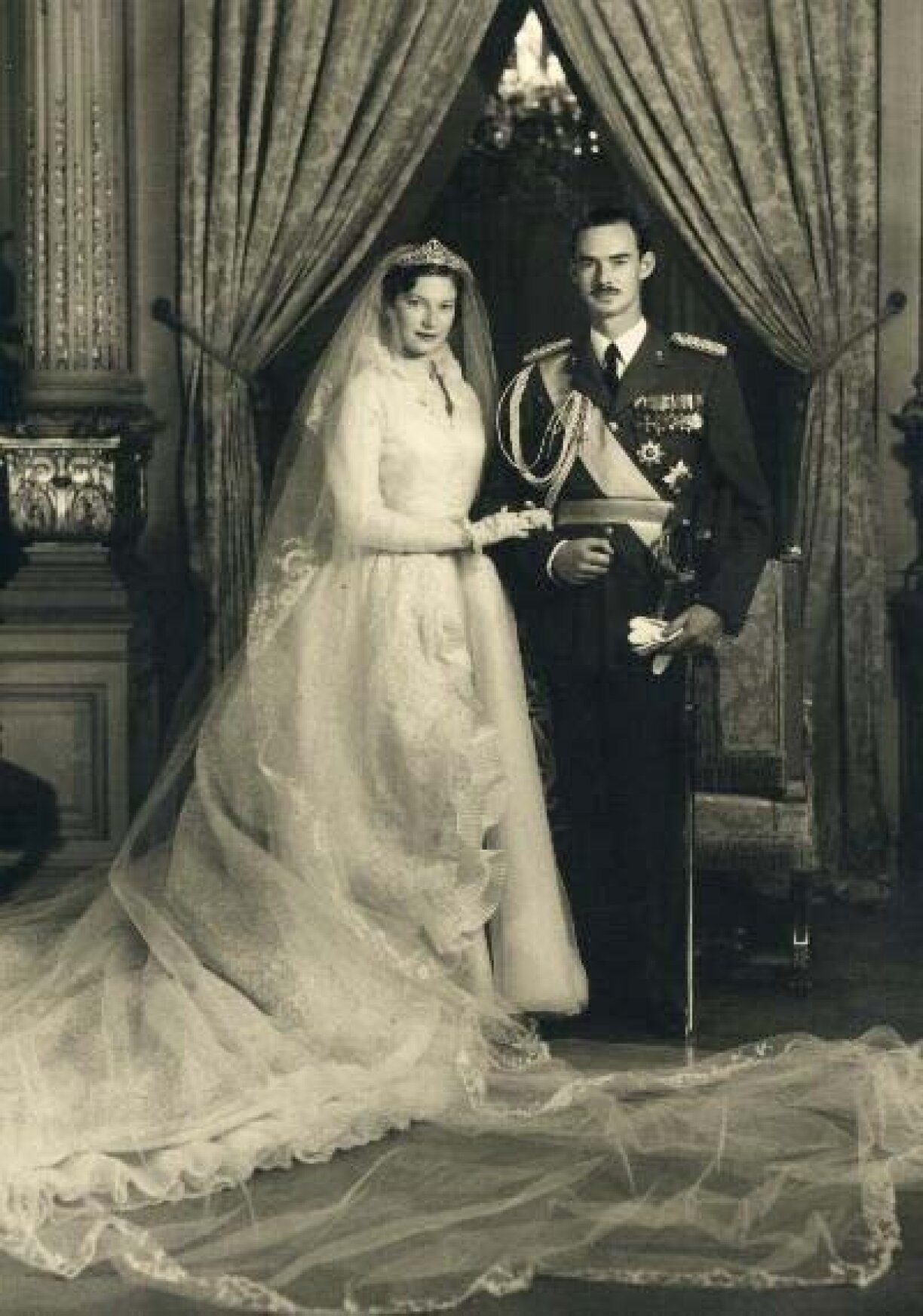 Official wedding portrait of Prince Jean and Princess Josephine-Charlotte.