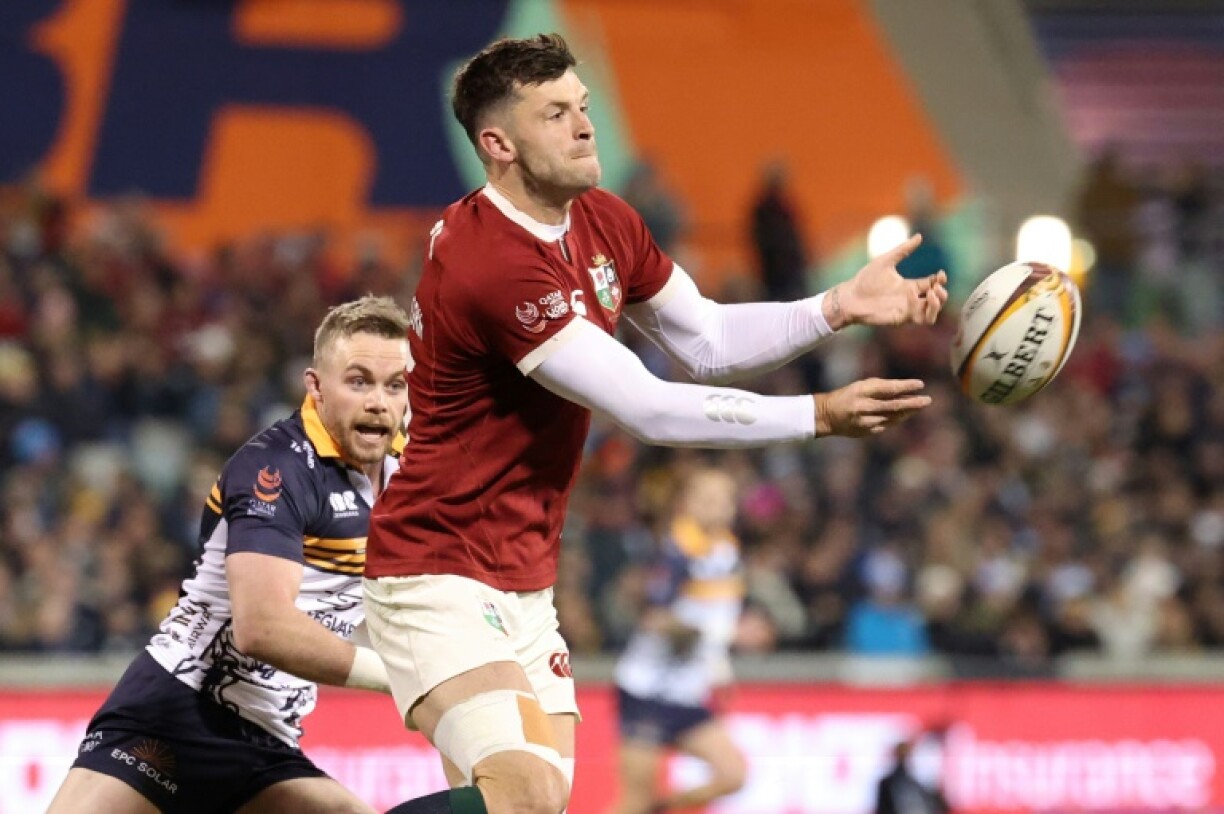 British and Irish Lions' Blair Kinghorn limped off against the British and Irish Lions