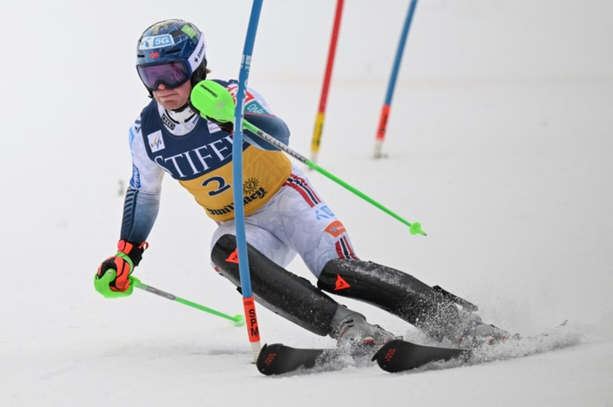 Norway's Timon Haugan won the men's slalom title at the alpine ski World Cup Finals