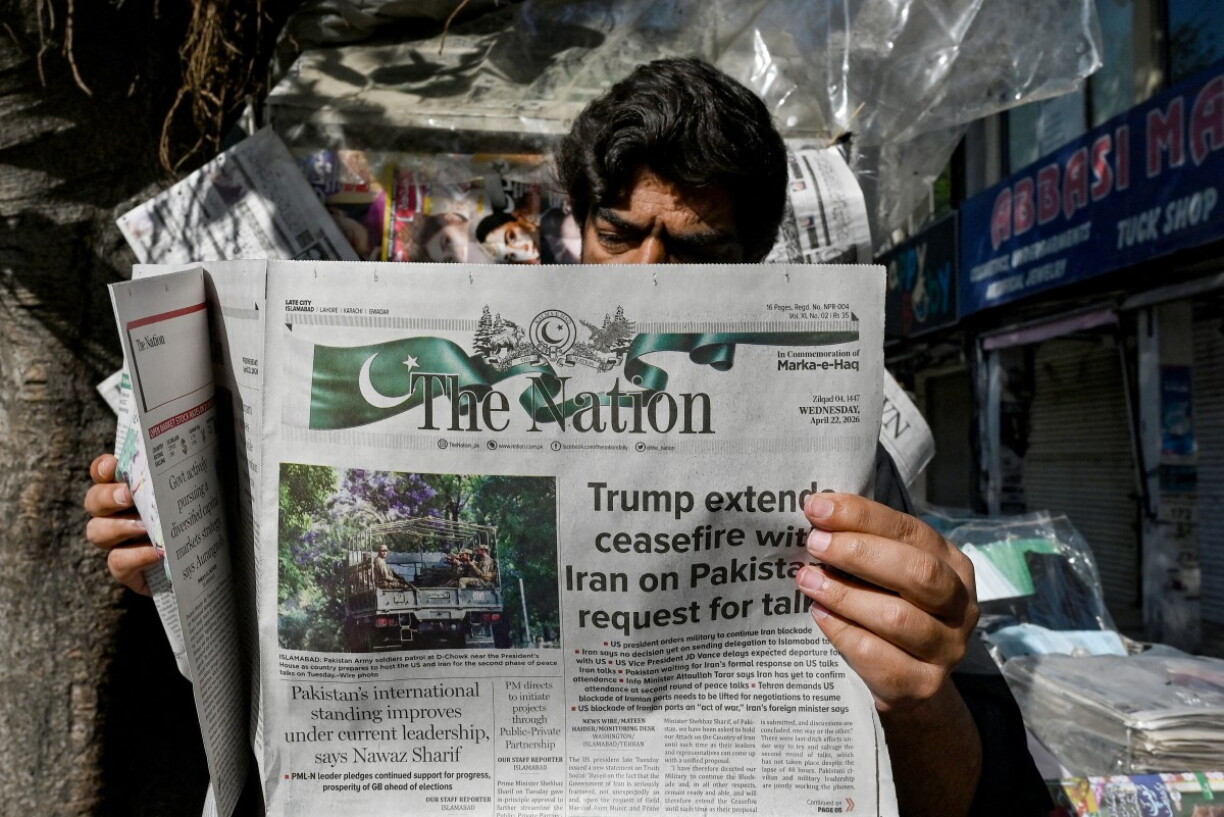 D'Annonce vun der Verlängerung vun der Wafferou an enger pakistanescher Zeitung.