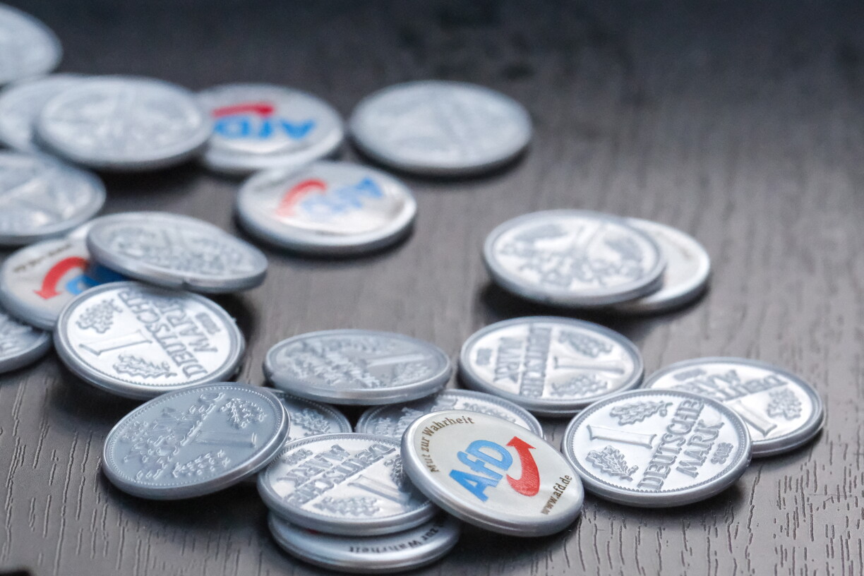 E Button vun der AfD am Walkampf