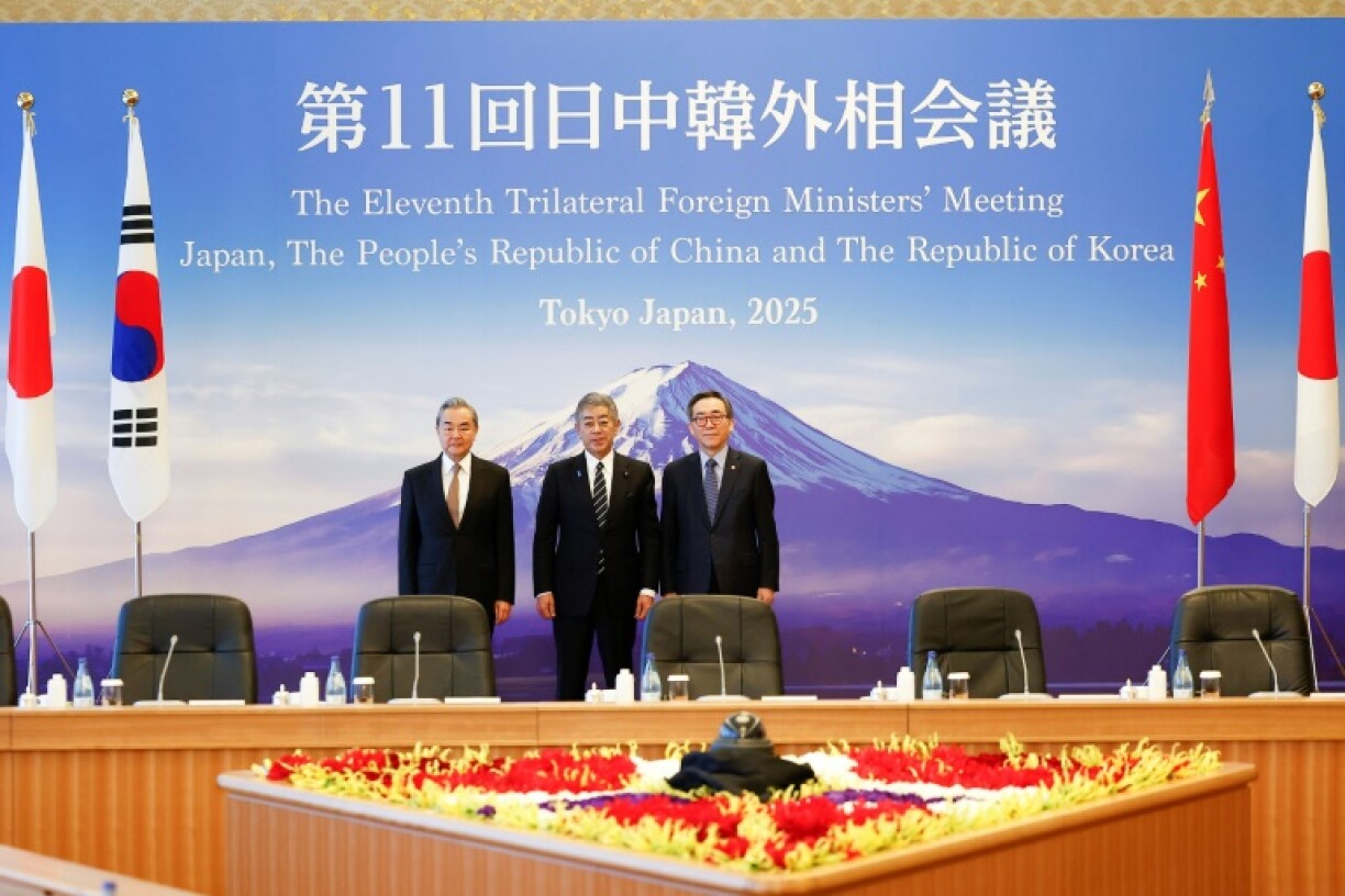 The foreign ministers' meeting follows a rare trilateral summit in May in Seoul