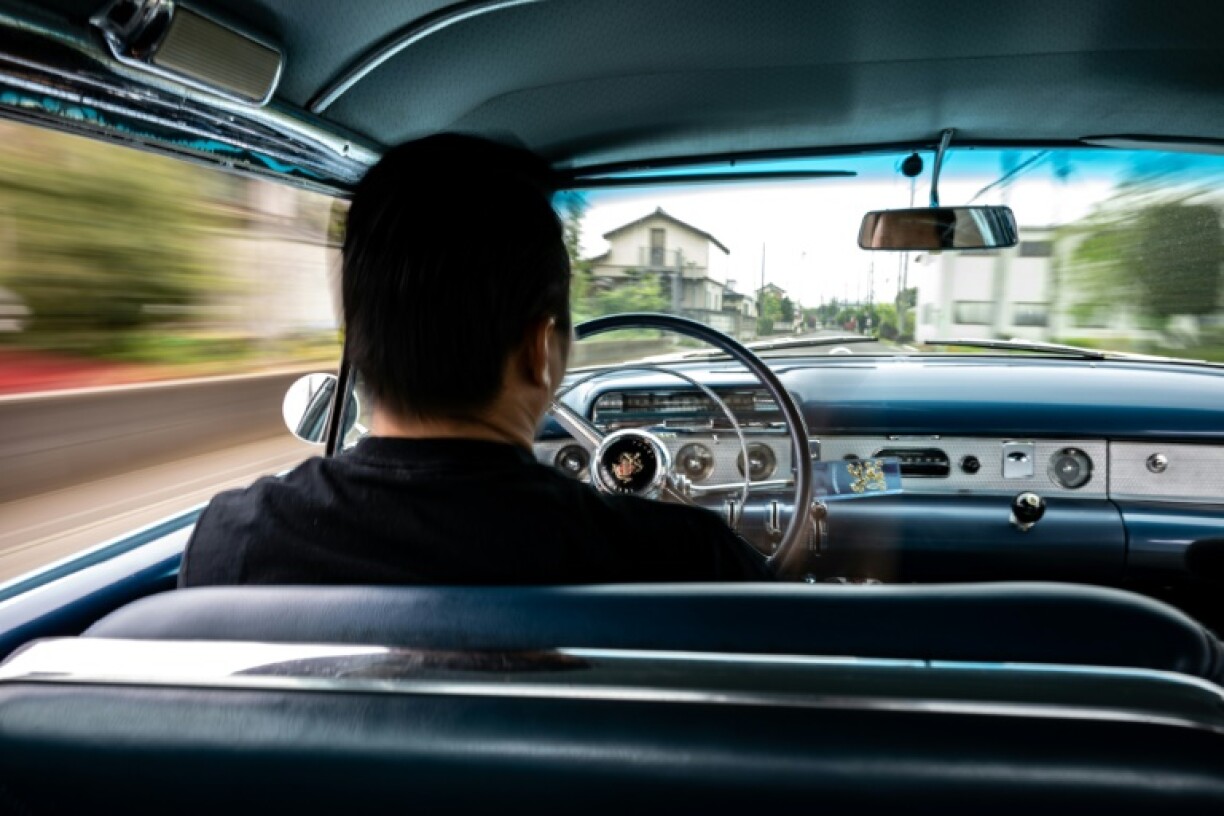 Yosuke Fukuda, the owner of US car dealer Y-Tech, drives a 1954 Buick Roadmaster