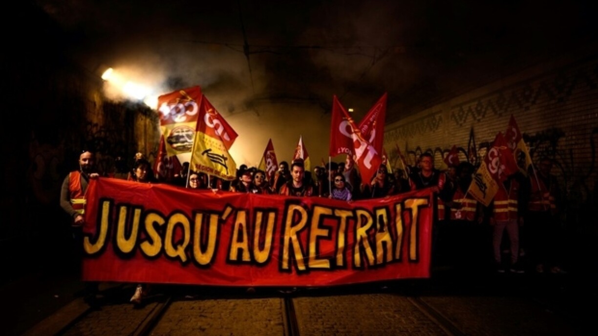 Manifestation à Lyon contre la réforme des retraites le 22 mars 2023
