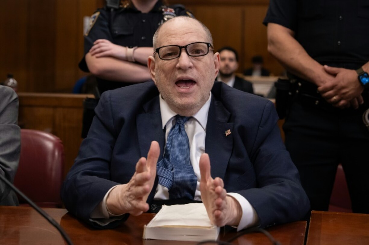 Harvey Weinstein attends his retrial on rape and sex assault charges in New York City, on April 16, 2025