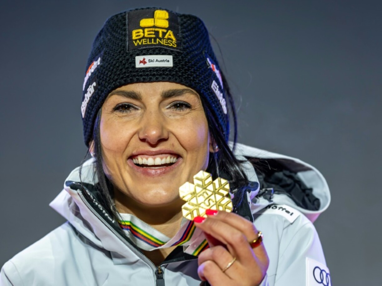 Austria's world super-G winner Stephanie Venier