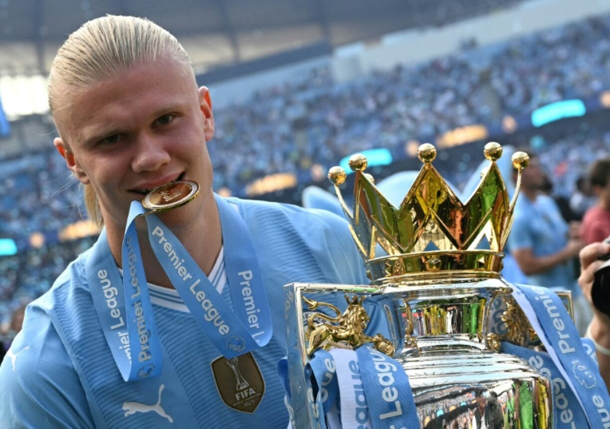 Manchester City's Norwegian striker Erling Haaland has signed a bumper new contract with the club