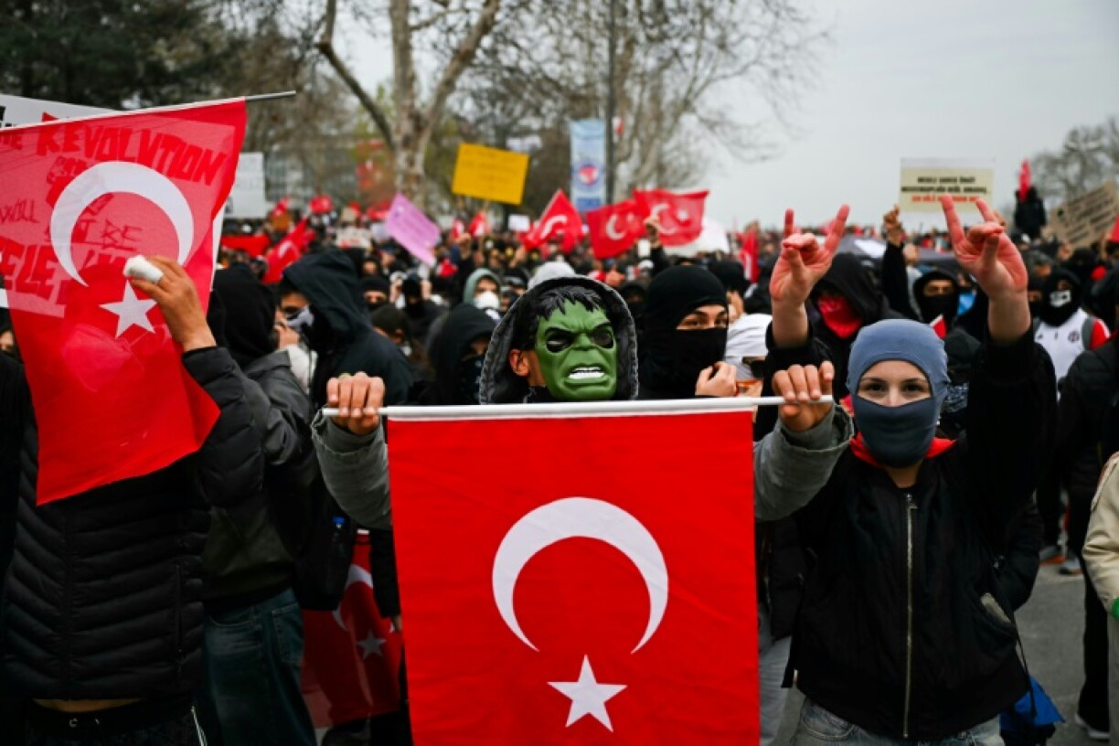 Many protesters say they are angry at the move to oust Imamoglu