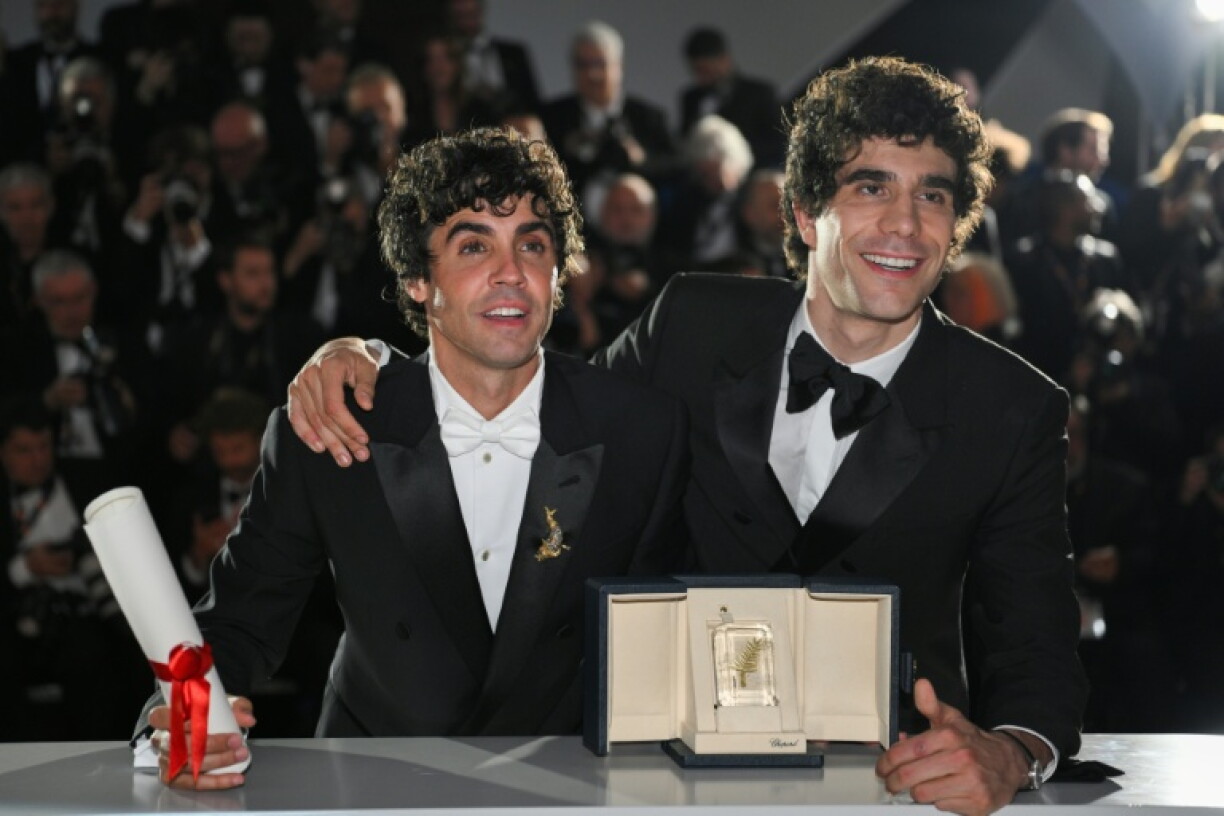 'La Bola Negra' directors Javier Ambrossi (L) and Javier Calvo tied for best director honors at the Cannes film festival in May 2026