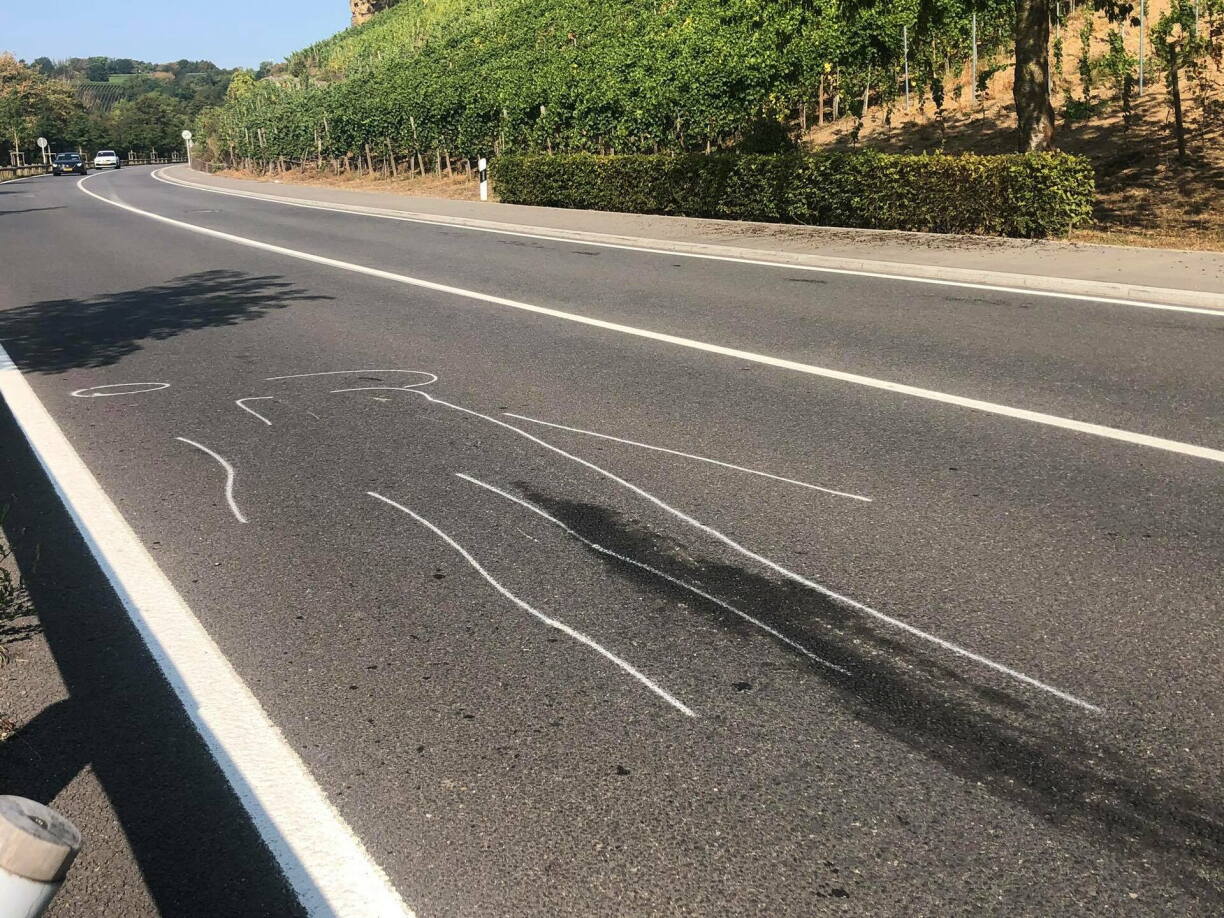 Le lieu de l'accident photographié lundi