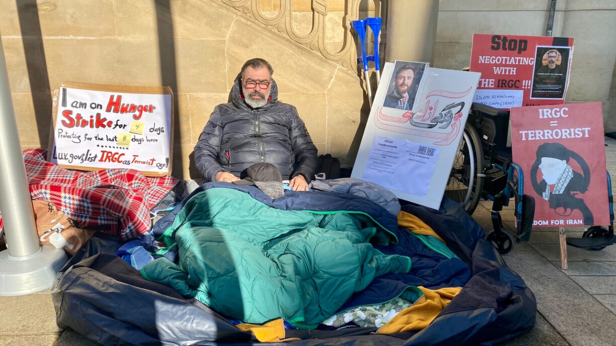 An RTL journalist spoke to Amir Labbaf on Monday, day eight of his strike.