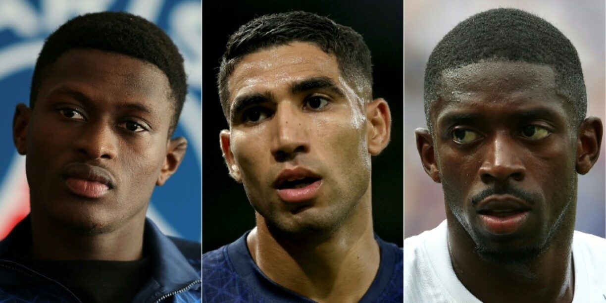 Paris Saint-Germain have been hit by injuries to key players (from L) Nuno Mendes, Achraf Hakimi and Ousmane Dembele