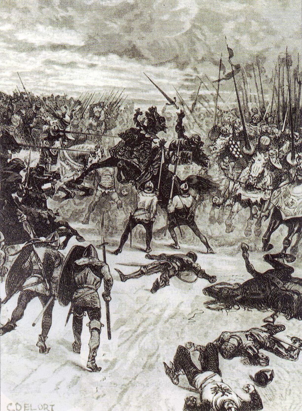 John the Blind's death at the Battle of Crécy.