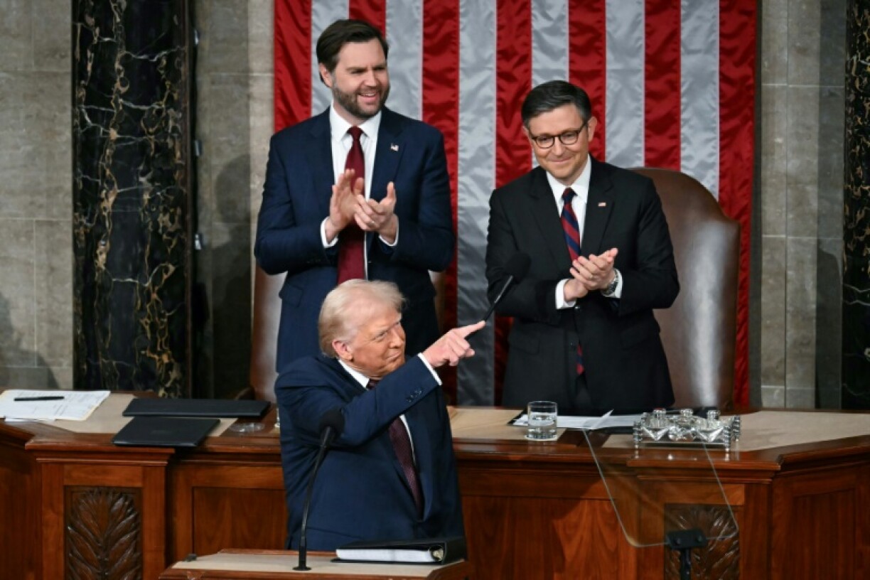 US President Donald Trump gives the first address to Congress since his stunning return to power