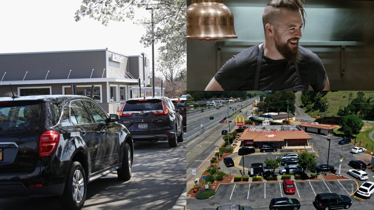 Aux Etats-Unis également, les drive des fast food ont été pris d'assaut.