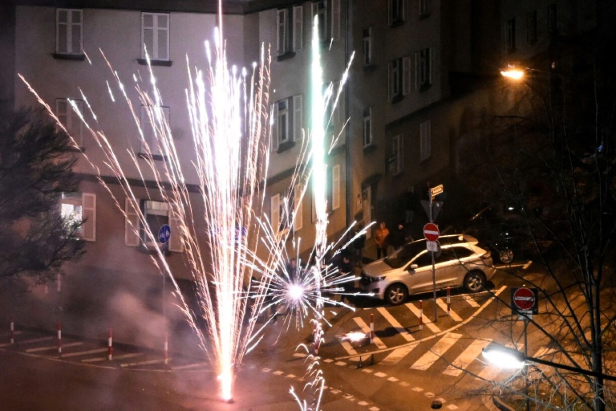 Germans celebrate New Year's Eve with particularly intense usage of fireworks