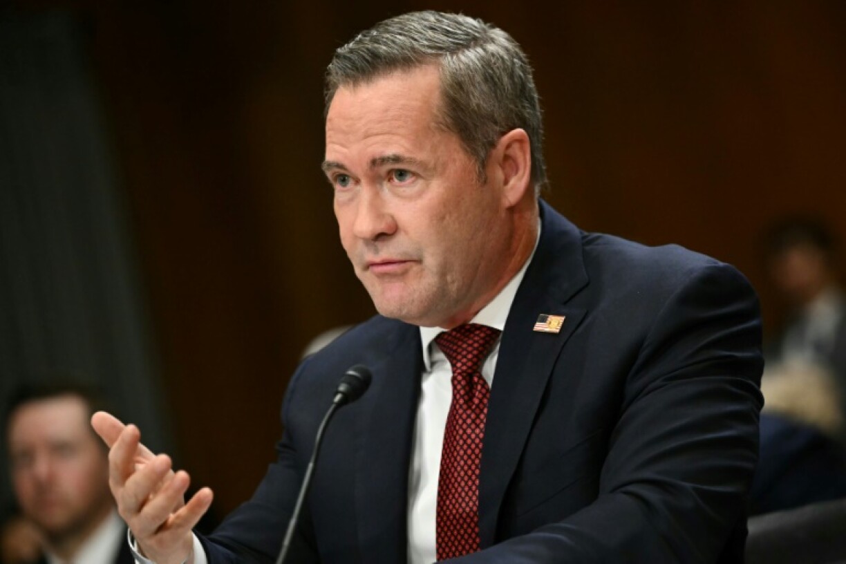 Former US national security advisor Mike Waltz testifies during a Senate Foreign Relations Committee hearing on his nomination to be US ambassador to the United Nations
