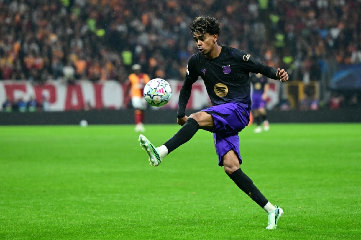 L'attaquant vedette du FC Barcelone Lamine Yamal face à Galatasaray, en Ligue des champions, le 13 octobre 2026