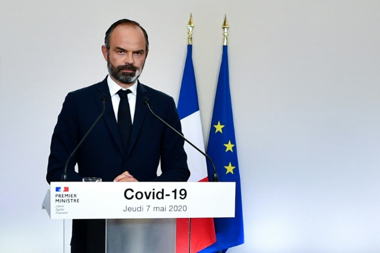 Le Premier ministre Edouard Philippe, lors d'une conférence de presse à Paris, le 7 mai 2020