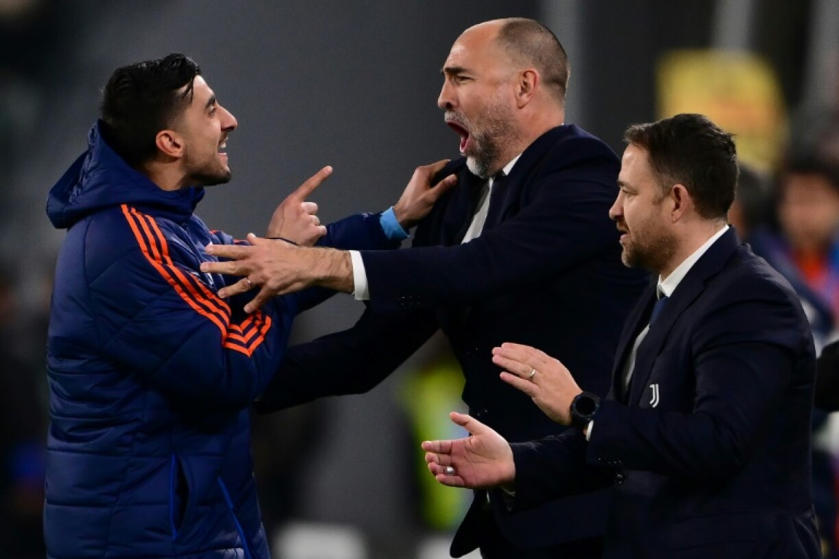 Igor Tudor (C) won his first match in charge of Juventus, against Genoa last weekend