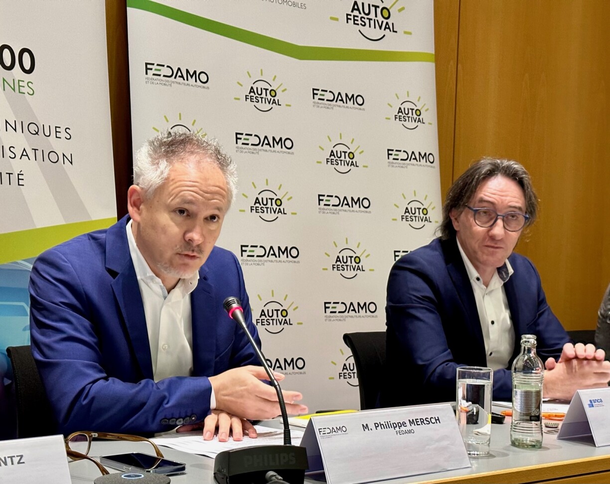 Philippe Mersch et Manuel Ruggiu, lors de la présentation de l'Autofestival 2023.
