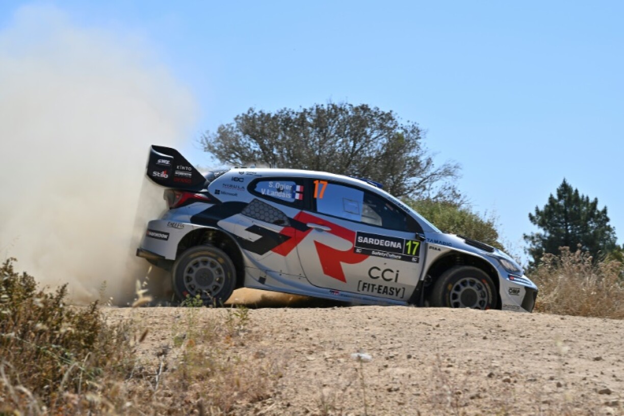 Sebastien Ogier won the Rally of Sardinia for a fifth time to move second in the world championship standings