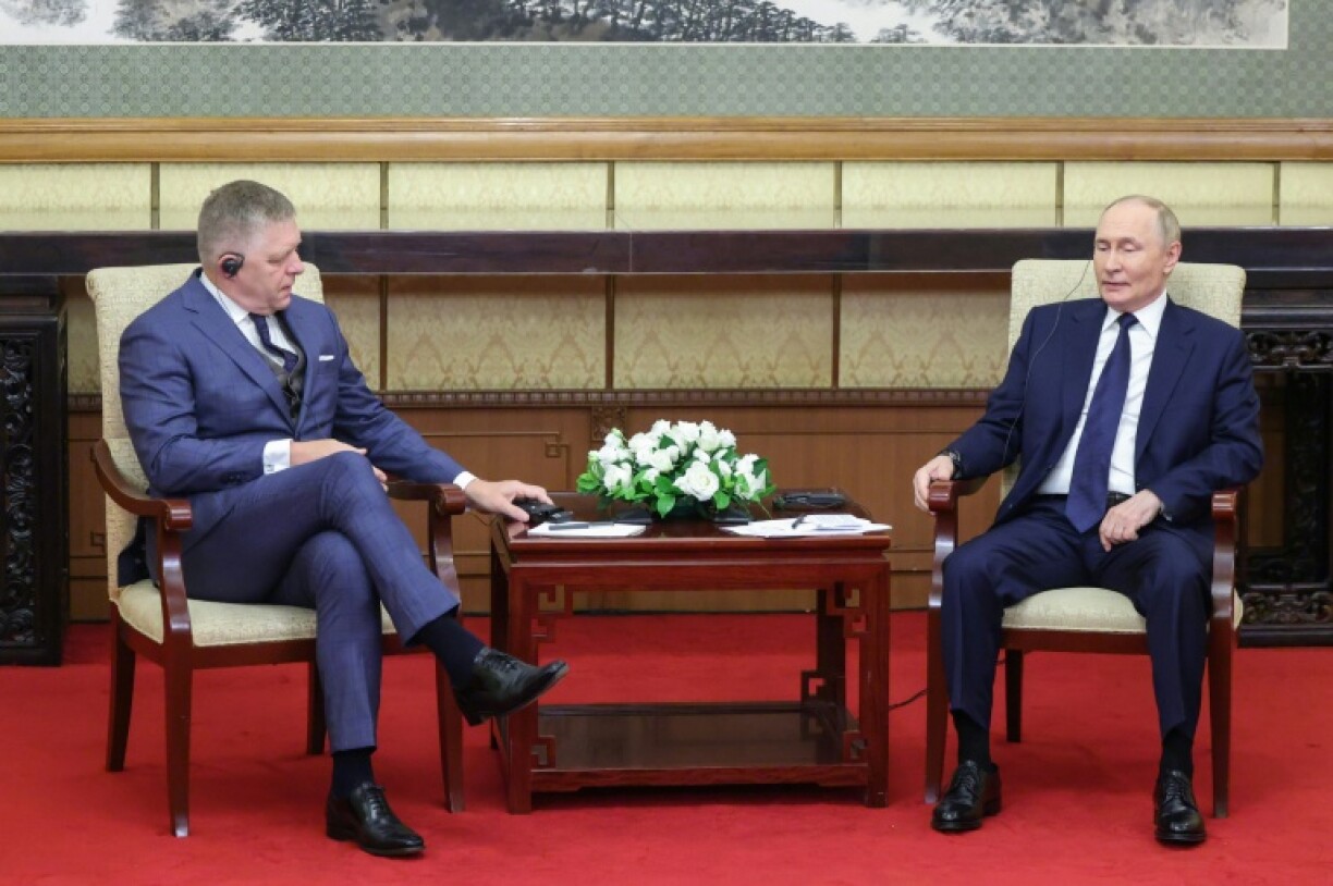 Putin and Fico at Diaoyutai State Guesthouse in Beijing on September 2, 2025