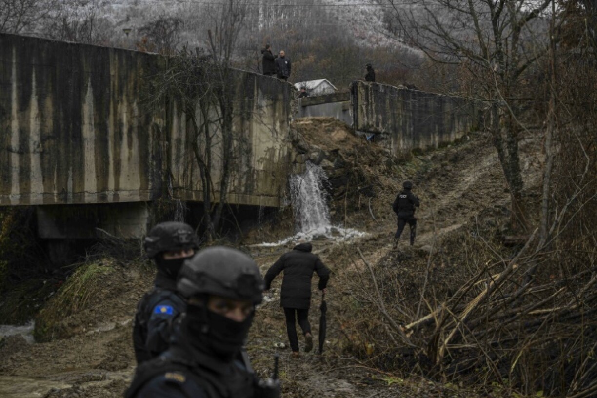 A strike ruptured a key canal supplying numerous homes and Kosovo's two main power plants