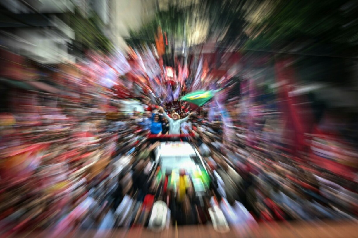 Brazil's President Luiz Inacio Lula da Silva toured the megacity of Sao Paulo on the back of a campaign truck, cheered on by a sea of red and vowing to 'defeat the far right'