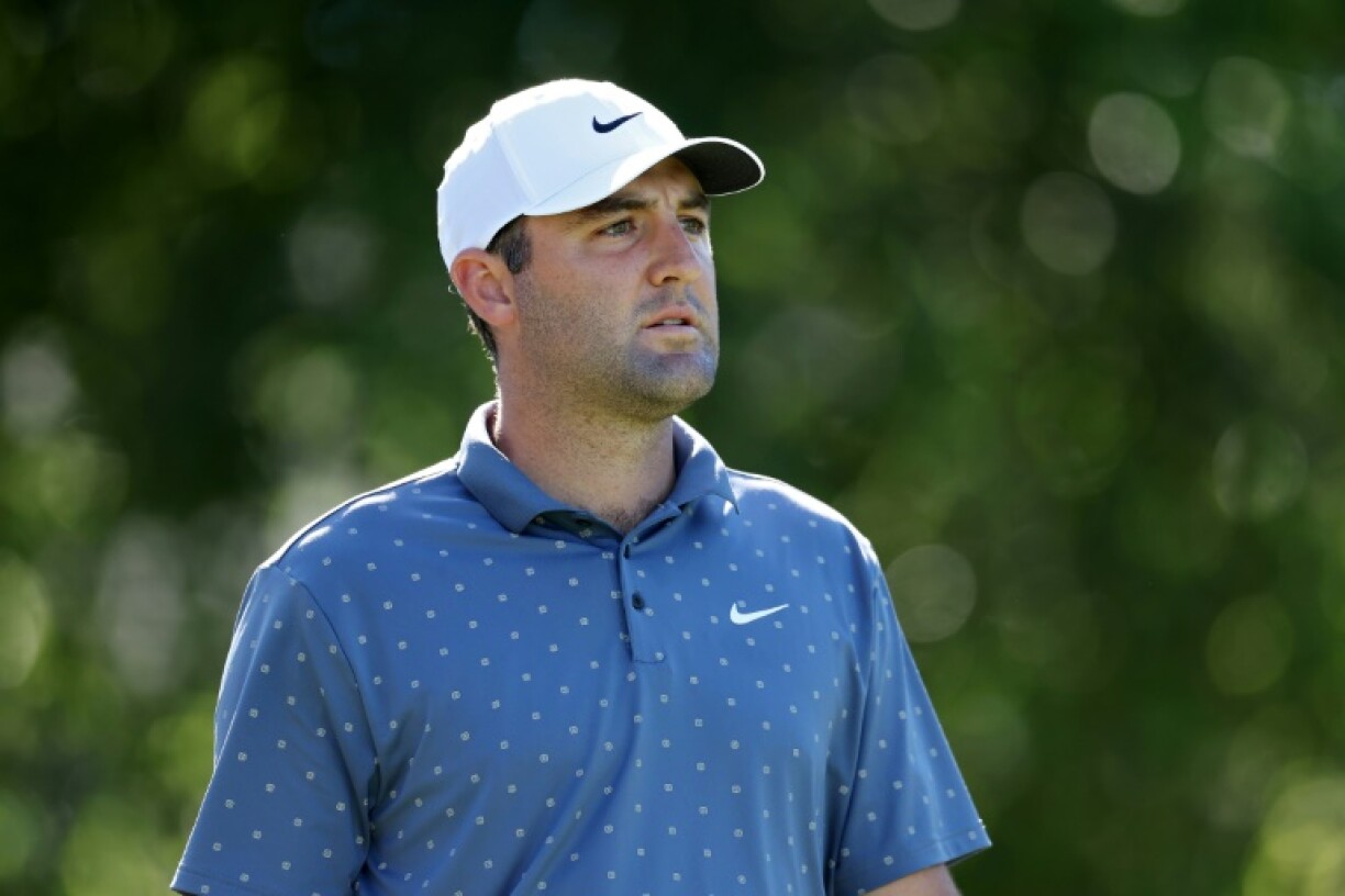 Top-ranked Scottie Scheffler of the United States seized an eight-stroke lead after the third round of the PGA Tour CJ Cup Byron Nelson tournament