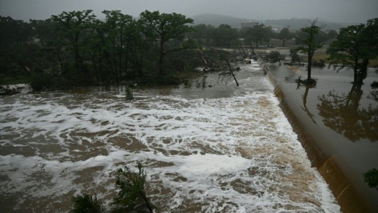 Inondations provoquées par la crue du fleuve Guadalupe, au Texas, à Kerrville, aux Etats-Unis, le 5 juillet 2025