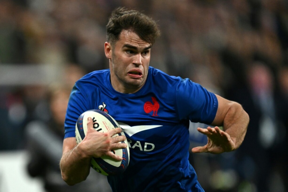 L'ailier du XV de France Damian Penaud contre l'Australie au Stade de France, le 5 novembre 2022