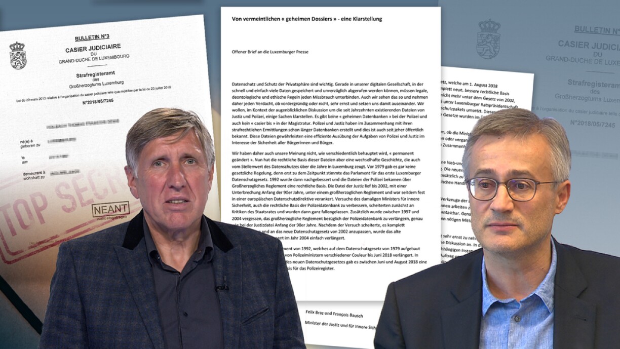 Les ministres Bausch et Braz restent ouverts à une amélioration de la loi d'août 2018, qui encadre le fichier.