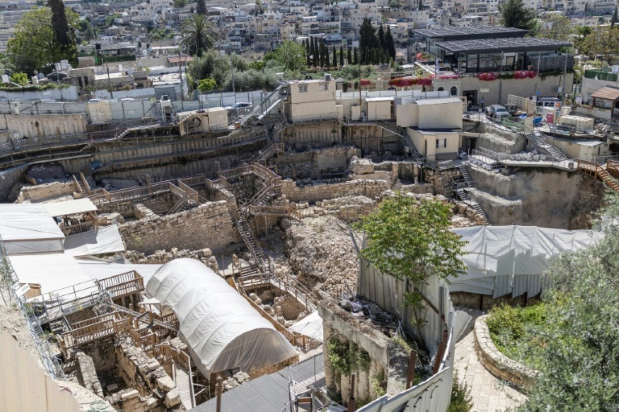 This photo shows a general view of the City of David archeological site in Jerusalem on April 23, 2026.