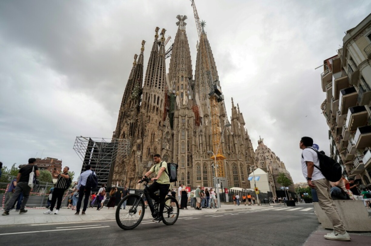 Vue de la basilique de la Sagrada Família, le 4 juin 2026 à Barcelone (Espagne)