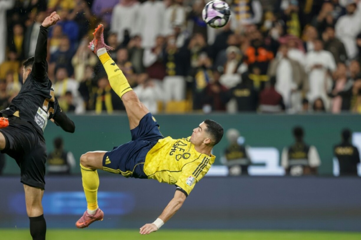 Cristiano Ronaldo scored Al Nassr's fourth of the night with a bicycle kick
