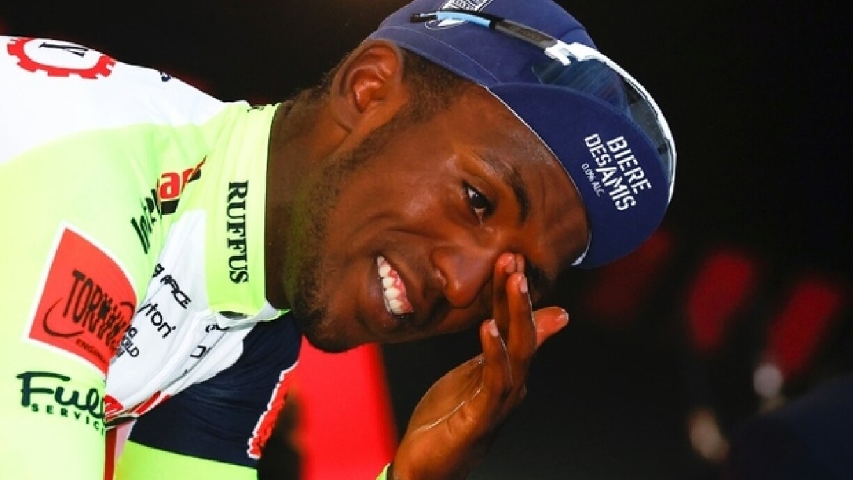 Scho beim Giro d'Italia konnt sech de Biniam Girmay eng Etapp sécheren.