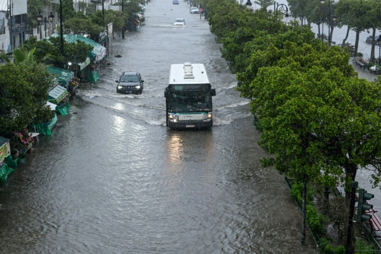 Inondations à La Goulette, près de Tunis, après des pluies record le 20 janvier 2026