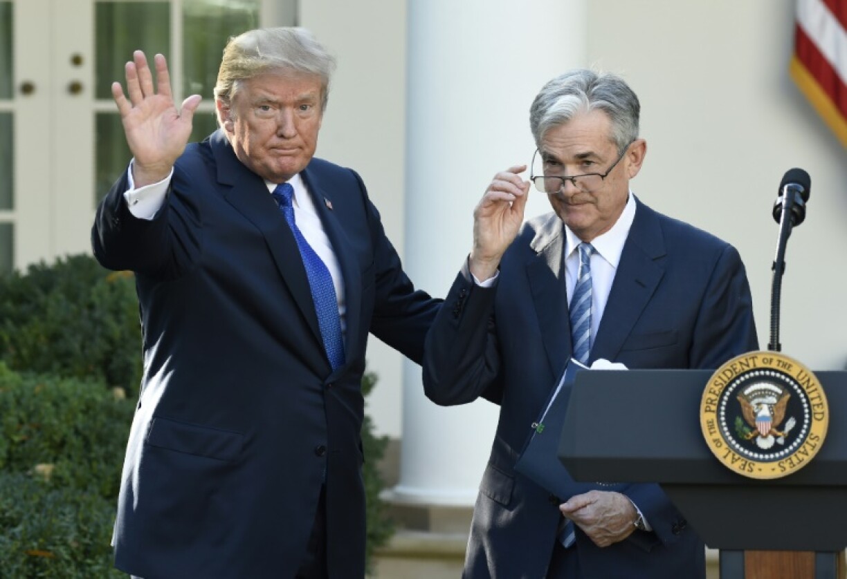 The meeting between US President Donald Trump (L) and Federal Reserve Chair Jerome Powell (R), seen in 2017, was the first such meeting since Trump returned to office in January 2025